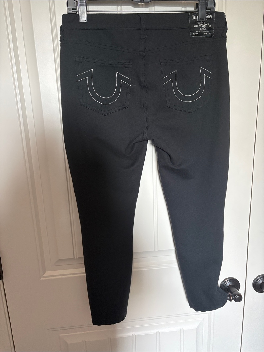 Black Stretch True Religion Skinny Pants - Picture 3 of 5